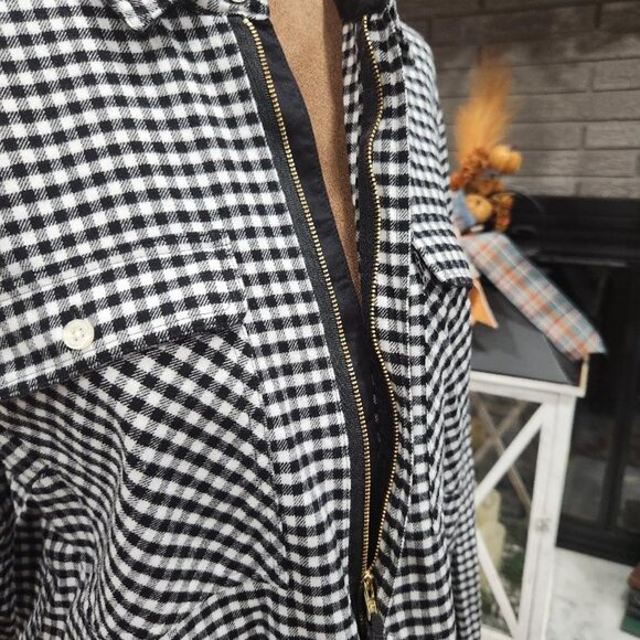 J Crew Merchantile Flannel Half Zip Pullover Sz Med MSRP $120 - Picture 9 of 10